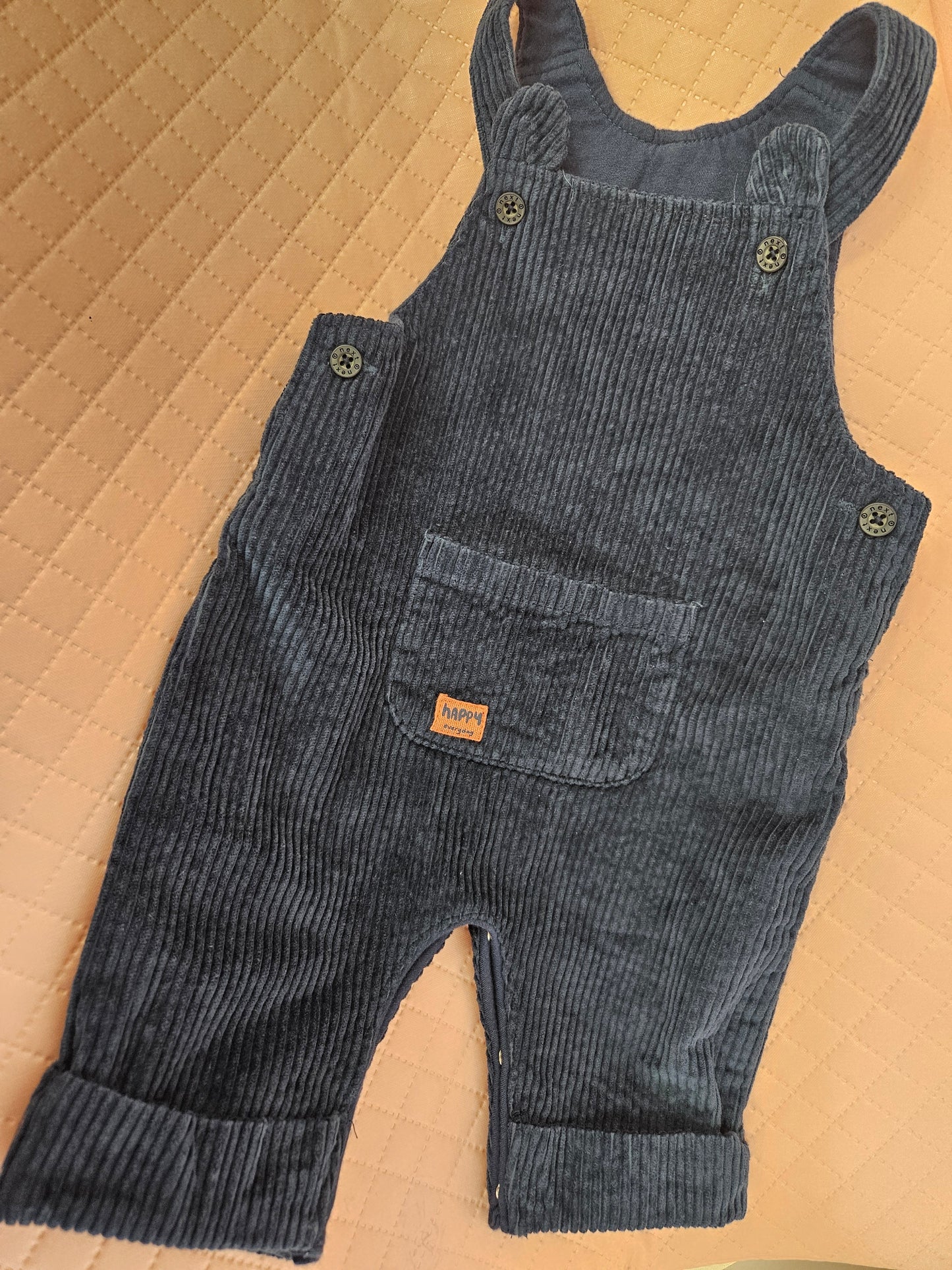 Boys 3-6 Months Corduroy Navy Dungarees