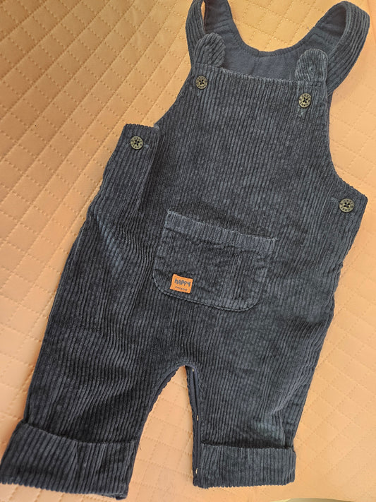 Boys 3-6 Months Corduroy Navy Dungarees