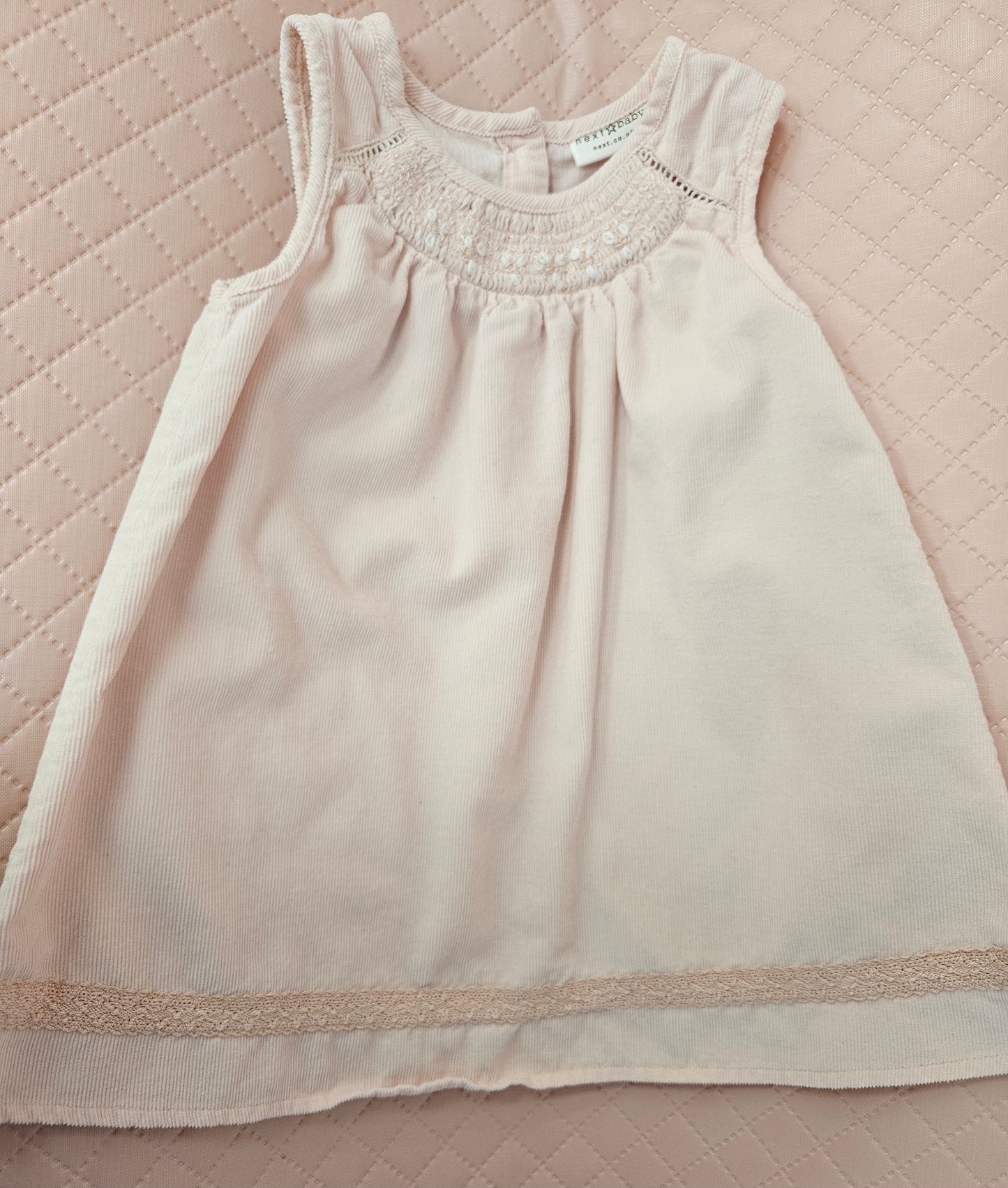 Girls 9-12 Months Pink Corduroy Dress