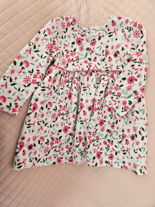 Girls 9-12 Months Floral Long Sleeve Dress