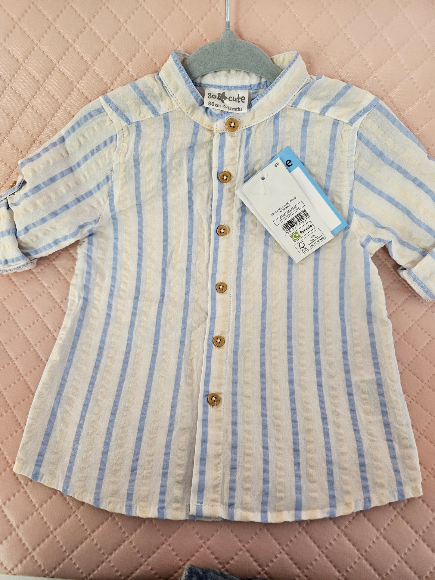 Boys 9-12 Months Stripped Cotton Shirt