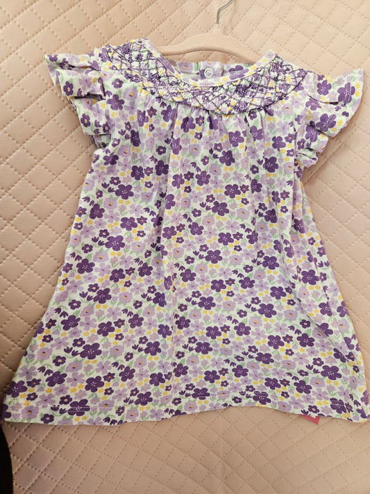 Girls 6-9 Months Purple Floral Dress