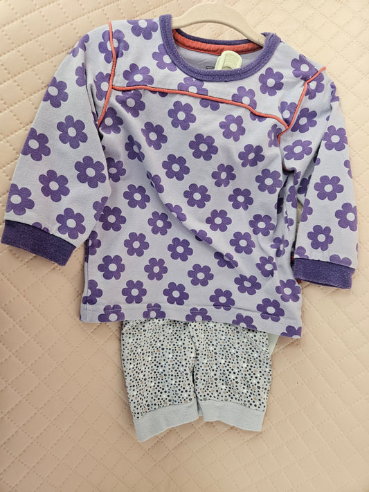 Girls 6-9 Months 2 Piece Purple Floral Outfit