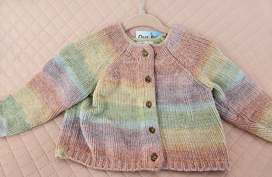 Girls 9-12 Months Rainbow Cardigan