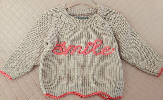 Girls 9-12 Months Smile Jumper