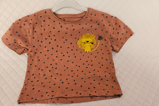 Girls 9-12 Months Polkadot Lion Top