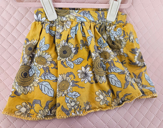 Girls 9-12 Months Sunflower Skirt