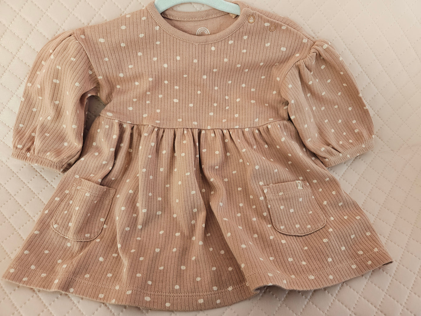 Girls 0-3 Months Polkadot Dress