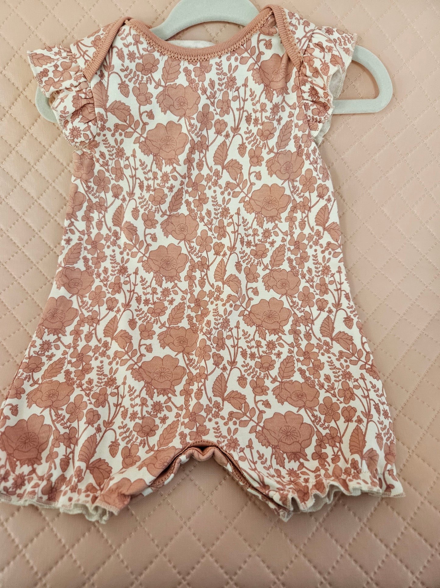 Girls 0-3 Months Floral Bodysuit Preloved