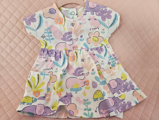 Girls 0-3 Months Floral Dress Preloved