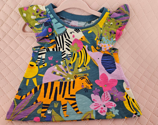 Girls 3-6 Months Jungle Tee Preloved