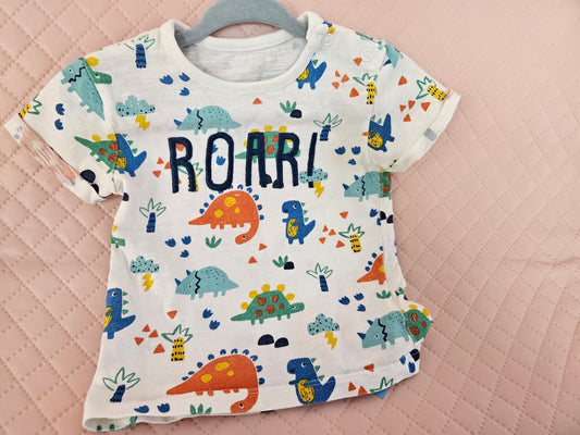 Boys 3-6 Months Dino Tee Preloved