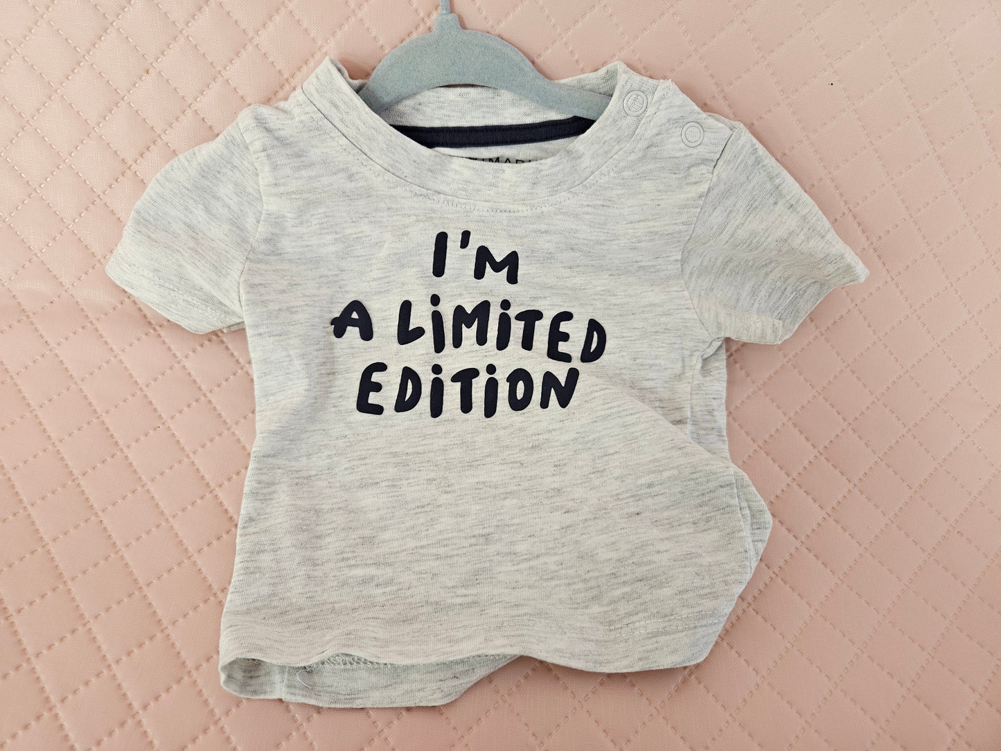 Boys 3-6 Months Grey I'm Limited Edition Tee Preloved