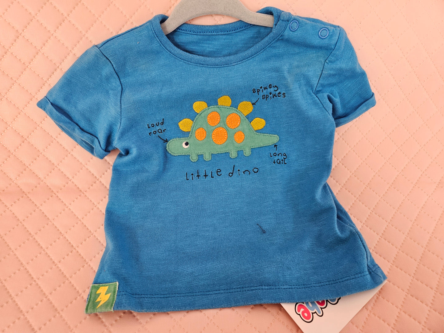 Boys 3-6 Months Blue Little Dino Tee Preloved