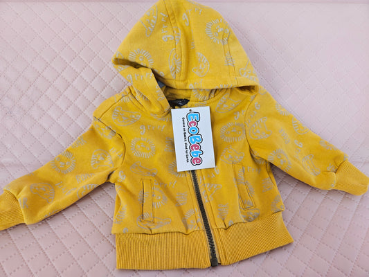 Boys 3-6 Months Yellow Hoodie Preloved