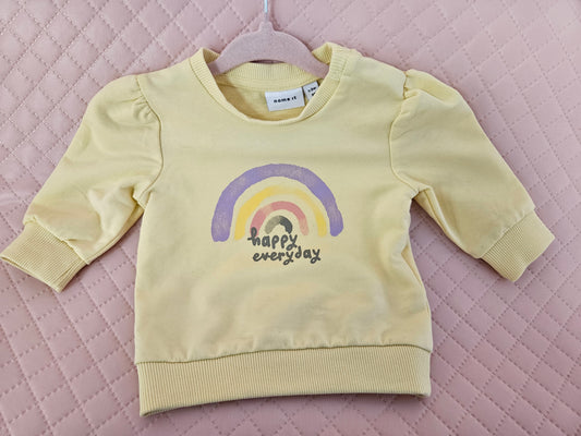 Girls 0-3 Months Name It Yellow Sweater Top Preloved