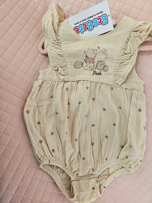 Girls 12-18 Months Winnie the Pooh Summer Bodysuit Preloved