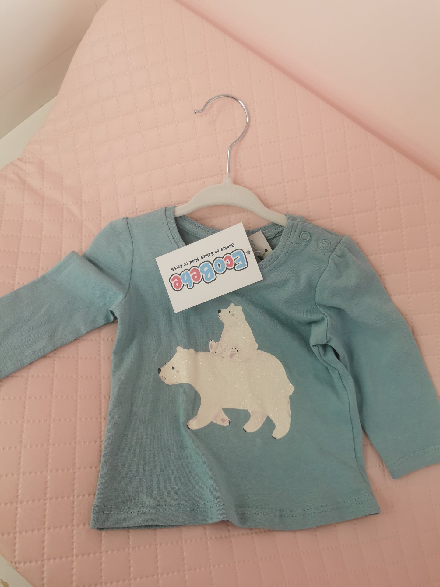 Girls Glitter Polar Bear Long sleeve top 3-6 Months