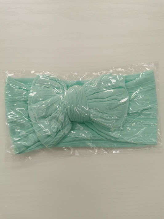 Girls Headbow Minty Green