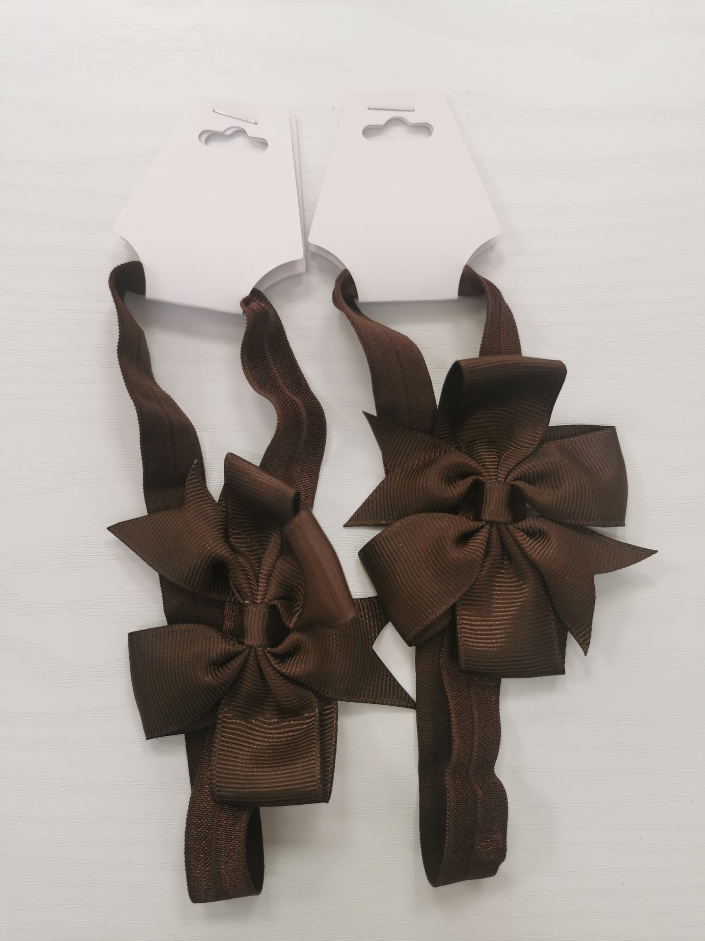 Girls single Hairband with Bow Dark Chocolate