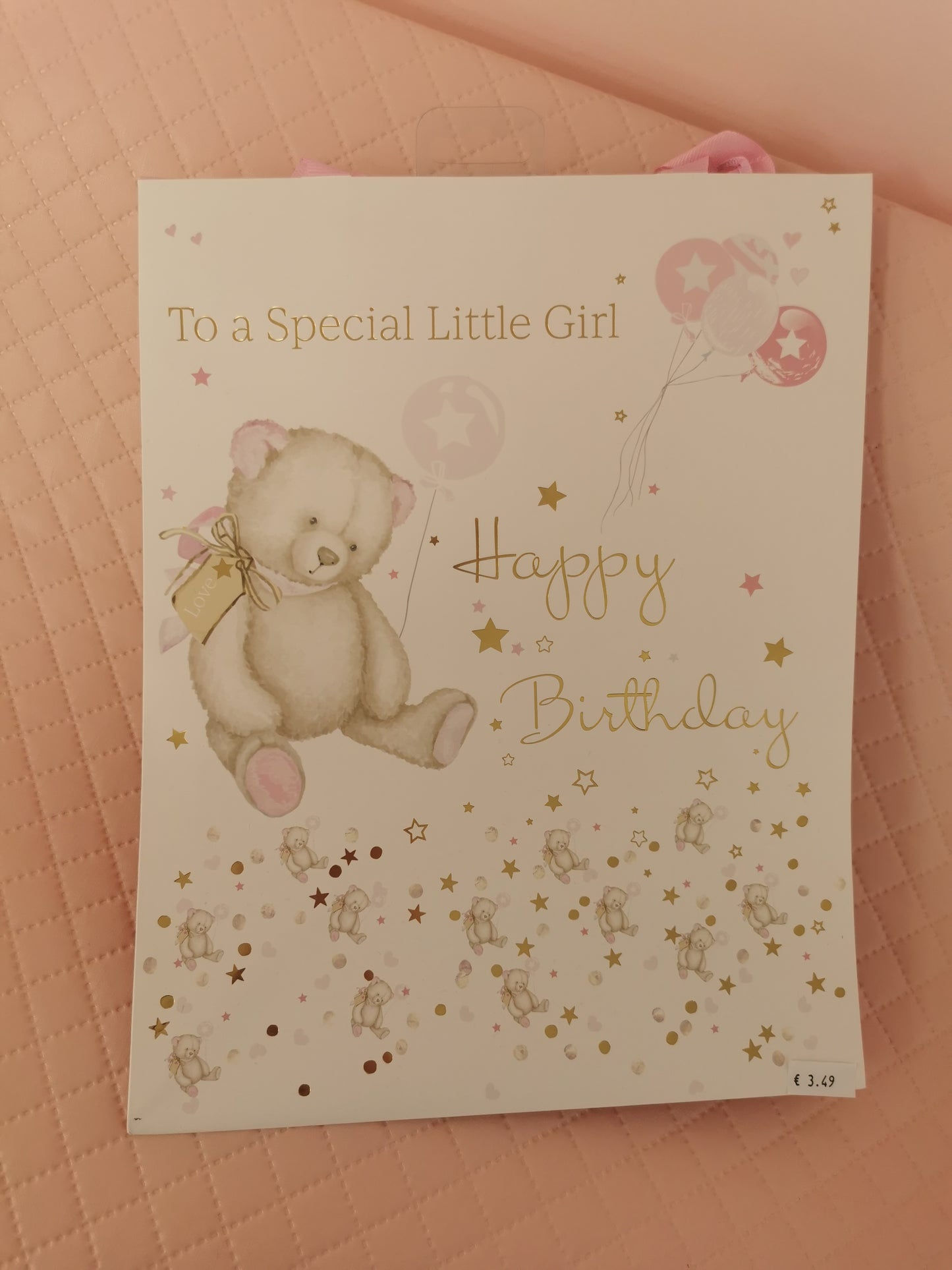 Happy Birthday Baby Girl Gift Bag Medium