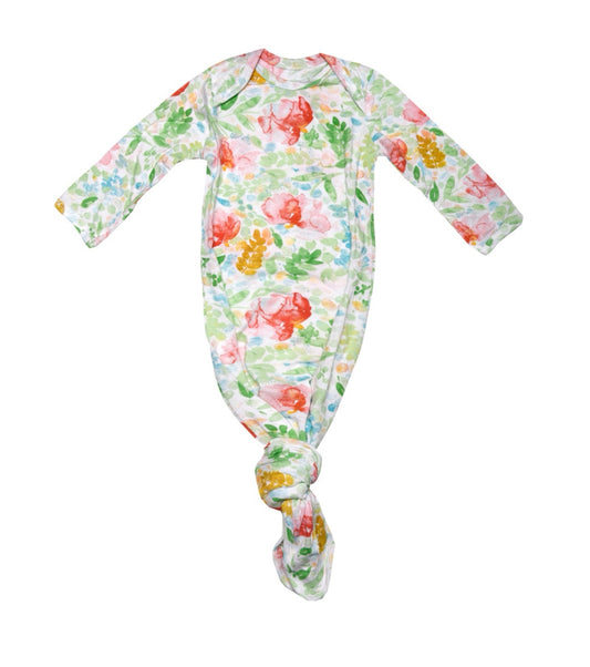 Rain and Conker Knotted Sleep gown Newborn up to 4 months