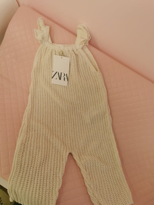 Girls 9-12 Months Zara knitted dungarees