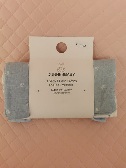 3 pack Muslin Cloths