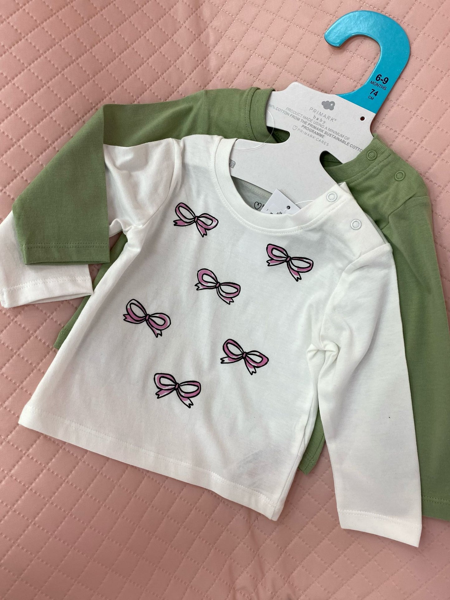 Girls 6-9 Months 2 pack Long Sleeve T-shirts