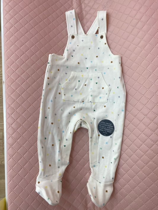 Neutral Dungarees 3-6 Months